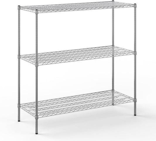 21" Deep x 54" Wide x 54" Height Wire Shelving Kit | 3-Tier | NSF Commercial Storage Rack Unit