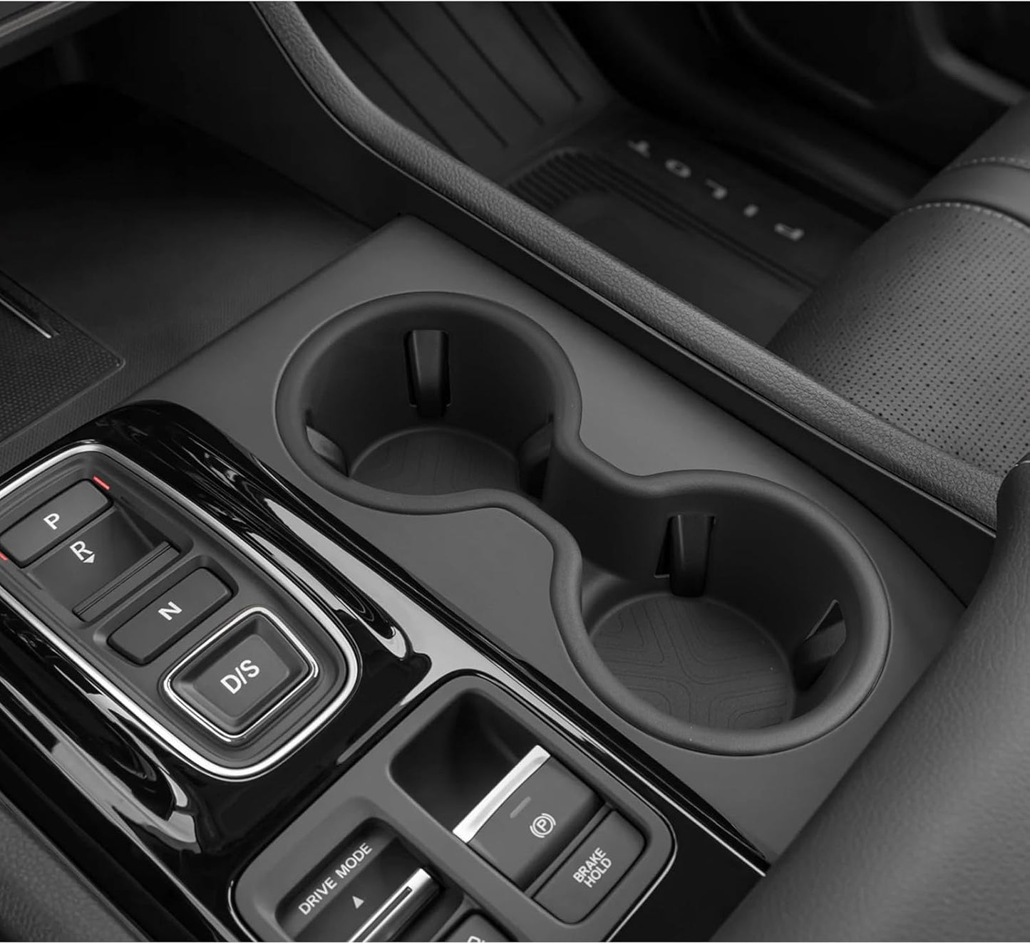 LUWU 2026 Passport Center Console Cup Holder Compatible with 2023 2024 2025 Pilot & 2026 Passport Interior Accessories Center Console Silicone Cup Holder Insert 2025 Pilot Accessories Black