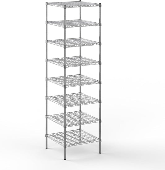 24" Deep x 24" Wide x 86" Height Wire Shelving Kit | 8-Tier | NSF Commercial Storage Rack Unit