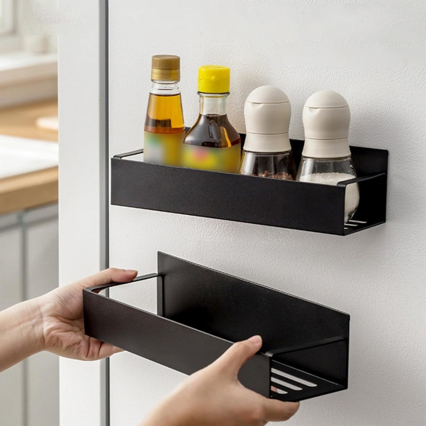 Carbon Steel Magnetic Spray Can Holder Storage Rack For Bottles Garage Refrigerator Workshop Toolbox Organizer