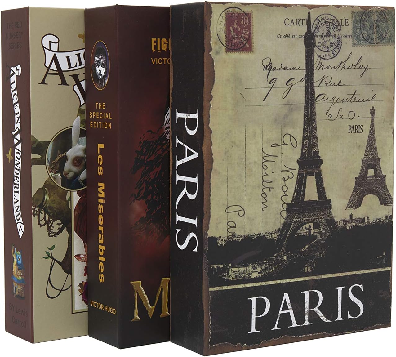 Real Paper Transfer Book Safe, Hollow with Secret Hidden Compartment, Combination Lock, 8.7"×6"×2" (Bible-Combination)