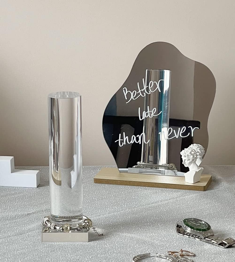 Solid Acrylic Jewelry Display Tower Scrunchie Holder Vertical Rack Clear Bracelet Display Stand