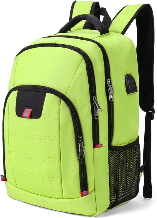 Della Gao Laptop Backpack for Men, Large Anti-Theft Business Travel Backpack with USB Charging Port, Water Resistant College School Computer Bag for Men/Women for 17 Inch Laptop and Notebook