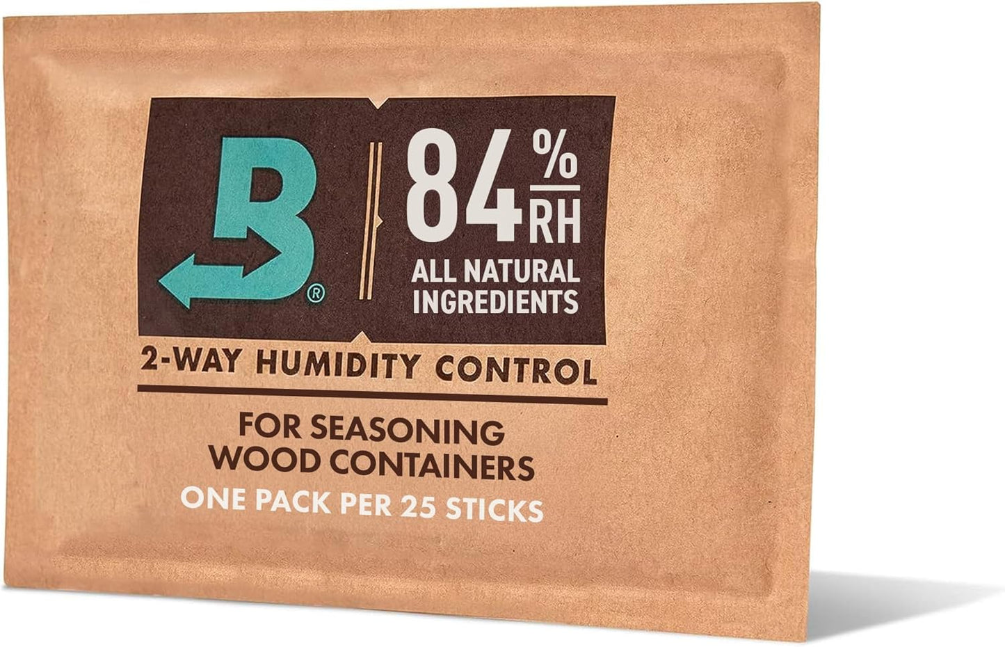 Boveda 84% Two-Way Humidity Control Pack for Seasoning – Season Wood Containers – Size 60 – Single – Individually Wrapped Seasoning Packet