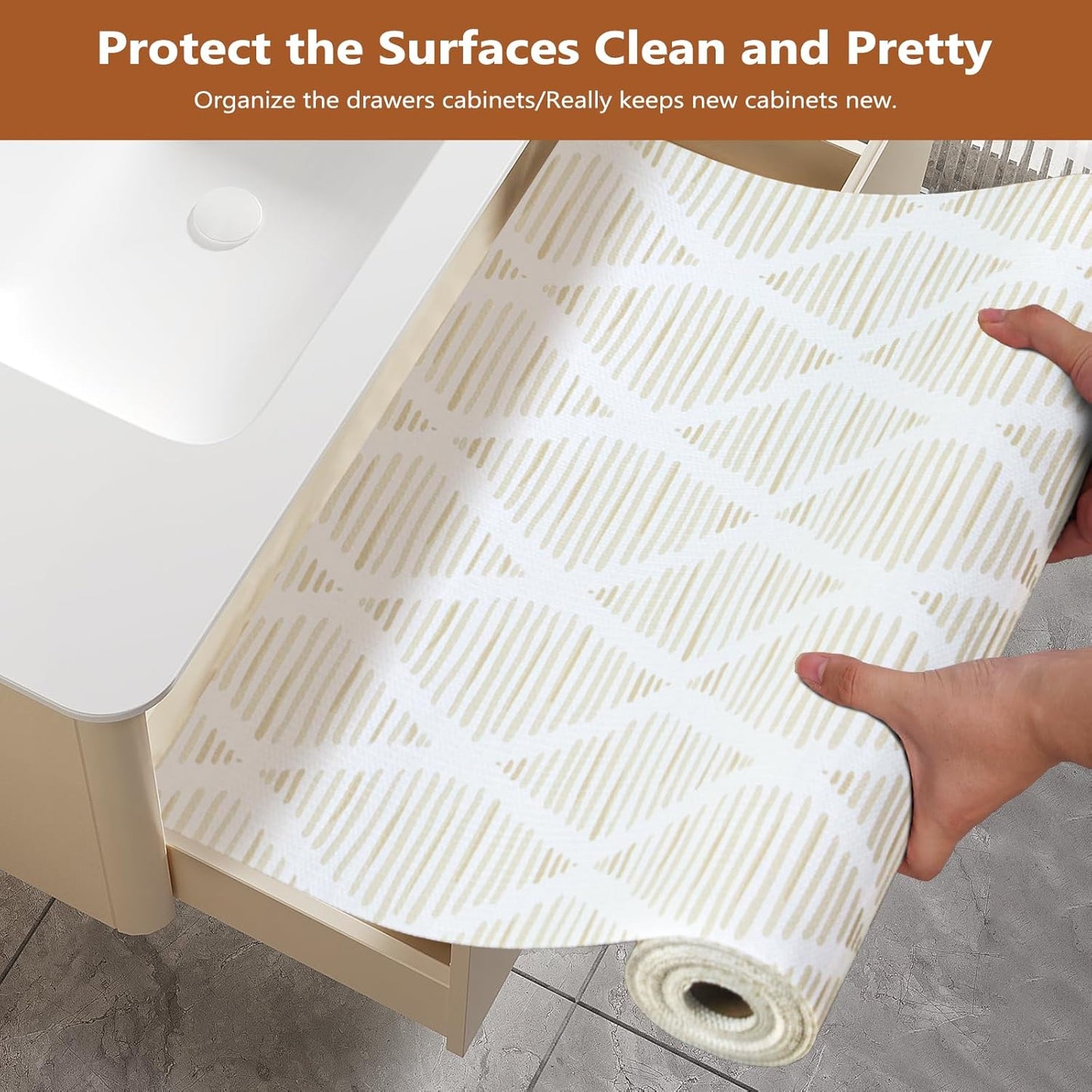 Drawer and Shelf Liner for Kitchen Cabinets, Non-Adhesive Strong Grip Thickened Cabinet Liners for Shelves, Non-Slip Mats Shelving Paper Protect Cupboard, Dresser, Pantry | Yellow, 11.8" x 20FT