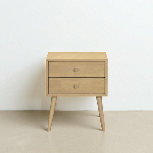 NTC Lux Nightstand with 2 Drawers, Featuring Adaptable Design, 150 lbs Load Capacity, Water-Resistant, Elevate Your Space, Easy Assembly - Sand