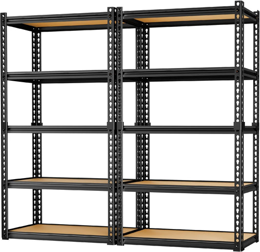 LEVELEVE 5-Tier Heavy Duty Storage Shelving Unit, 2020 lbs Capacity, Adjustable Metal Utility Shelf, 30" L x 12" W x 60" H for Garage, Kitchen, Pantry, Basement, Bathroom, Laundry,2 Pack
