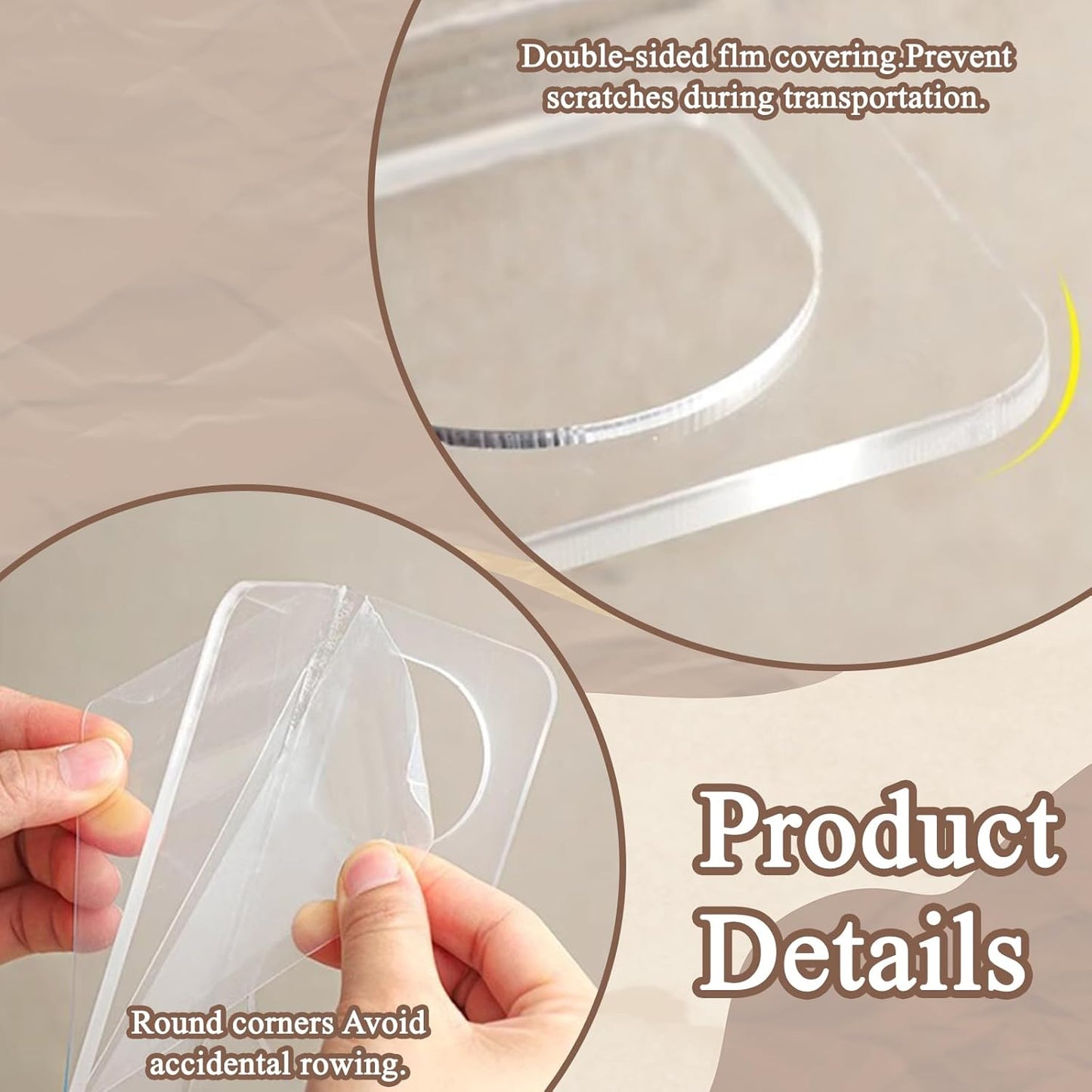 Hair Brush Holder, Hair Brush Organizer with 3 Holes, Wall Mounted Transparent Storage Holder, No Drilling, for Combs, Curling Irons, Flat Irons
