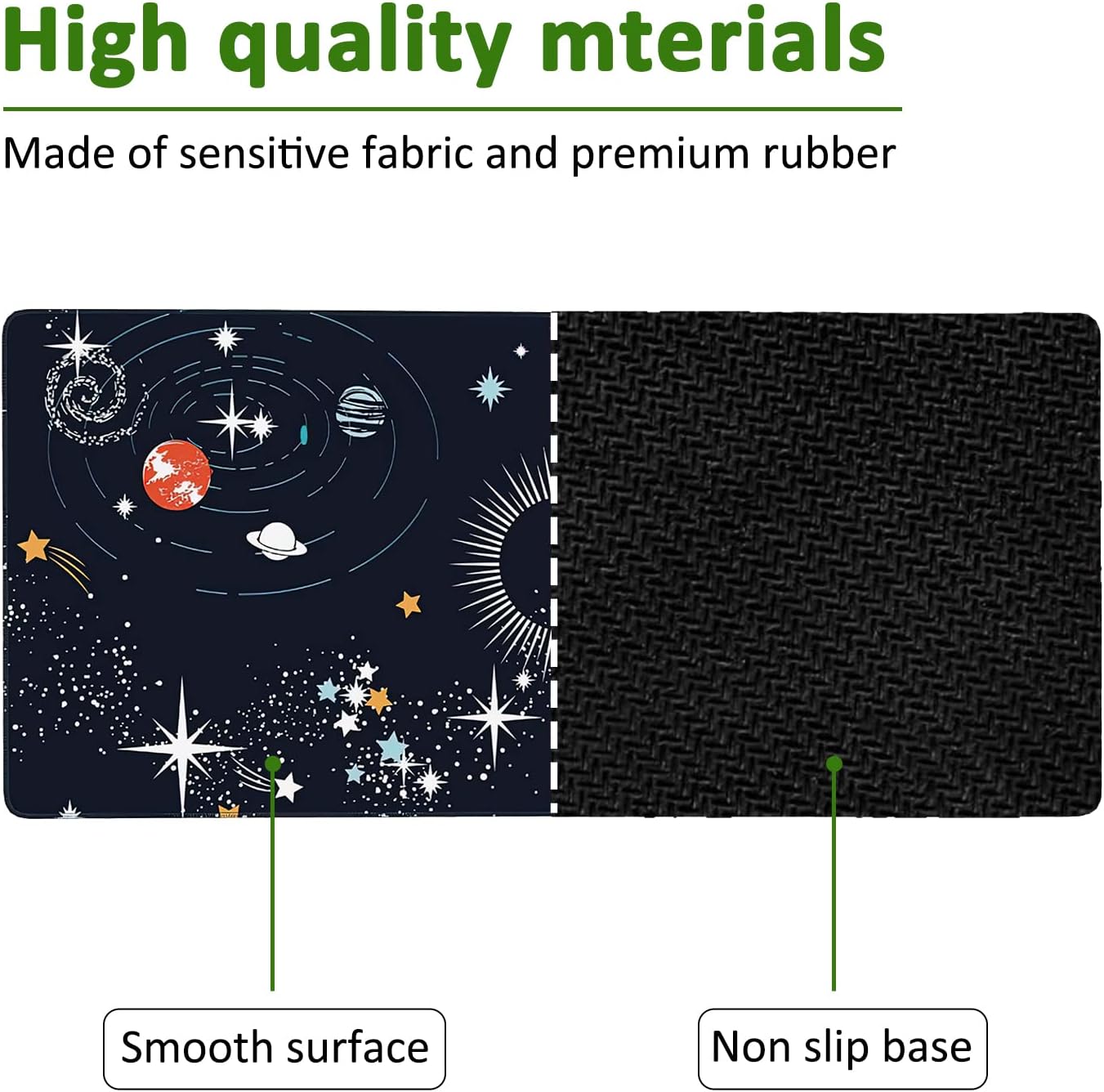 Space Galaxy Gaming Mouse Pad XXL Large Desk Mouse Pad Keyboard Mat with Stitched Edges Waterproof Non-Slip Desk Mat for Laptop,Keyboard,Computer 35.4 * 15.7 Inch
