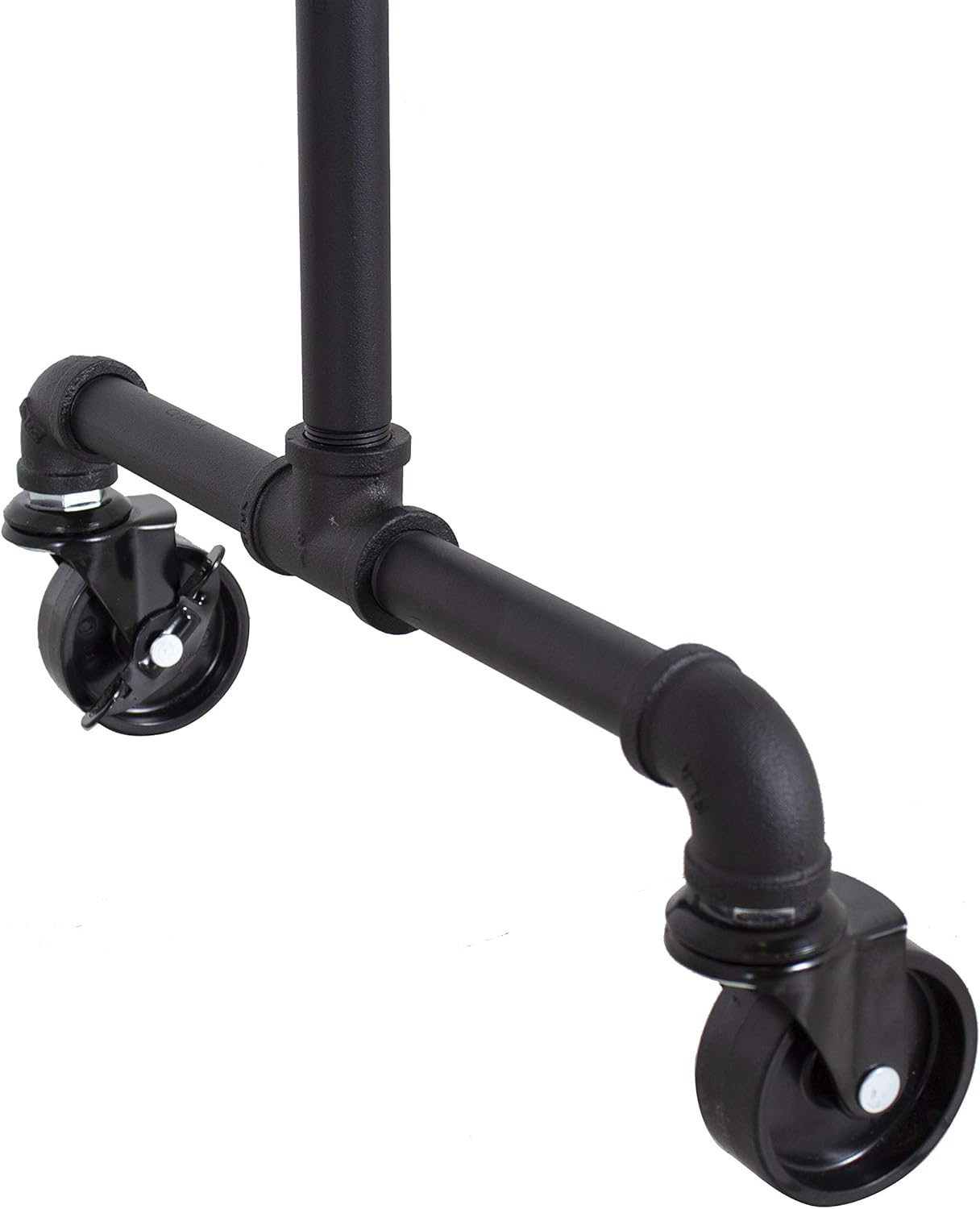William Roberts Vintage Industrial Heavy Duty Hanging Rod Garment Rolling Closet Organizer Rack (48 in., Wheels)