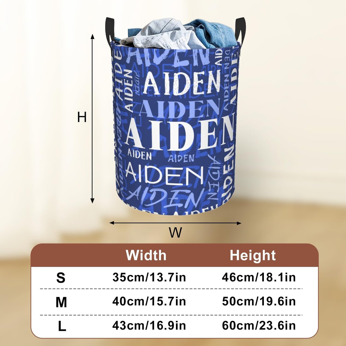 Custom Name Laundry Hamper, Personalized Laundry Baskets with Name for Boys Girls Women Men, Customized Collapsible Dirty Clothes Hamper Easy Storage Gifts for Bedroom Bathroom Living Room