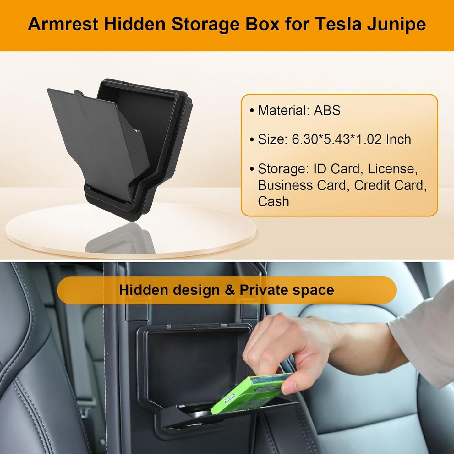 5PCS Center Console Organizer Tray for Tesla Model Y Juniper 2025 2026 Accessories Underseat Armrest Storage Cup Holder Hidden Compartment for Family Travel Kids Daily Commute Road Trips