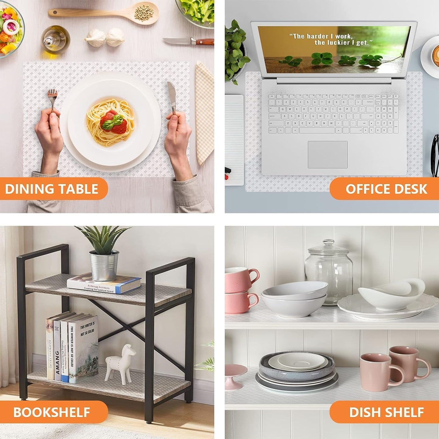 Shelf Liners for Kitchen Cabinets Refrigerator Liners Waterproof & Oil-Proof Kitchen Cupboard Liner Non-Slip Drawer Mats EVA Material Non Adhesive Fridge Liner for Shelves Clear 35.4 x 236.2 Inches