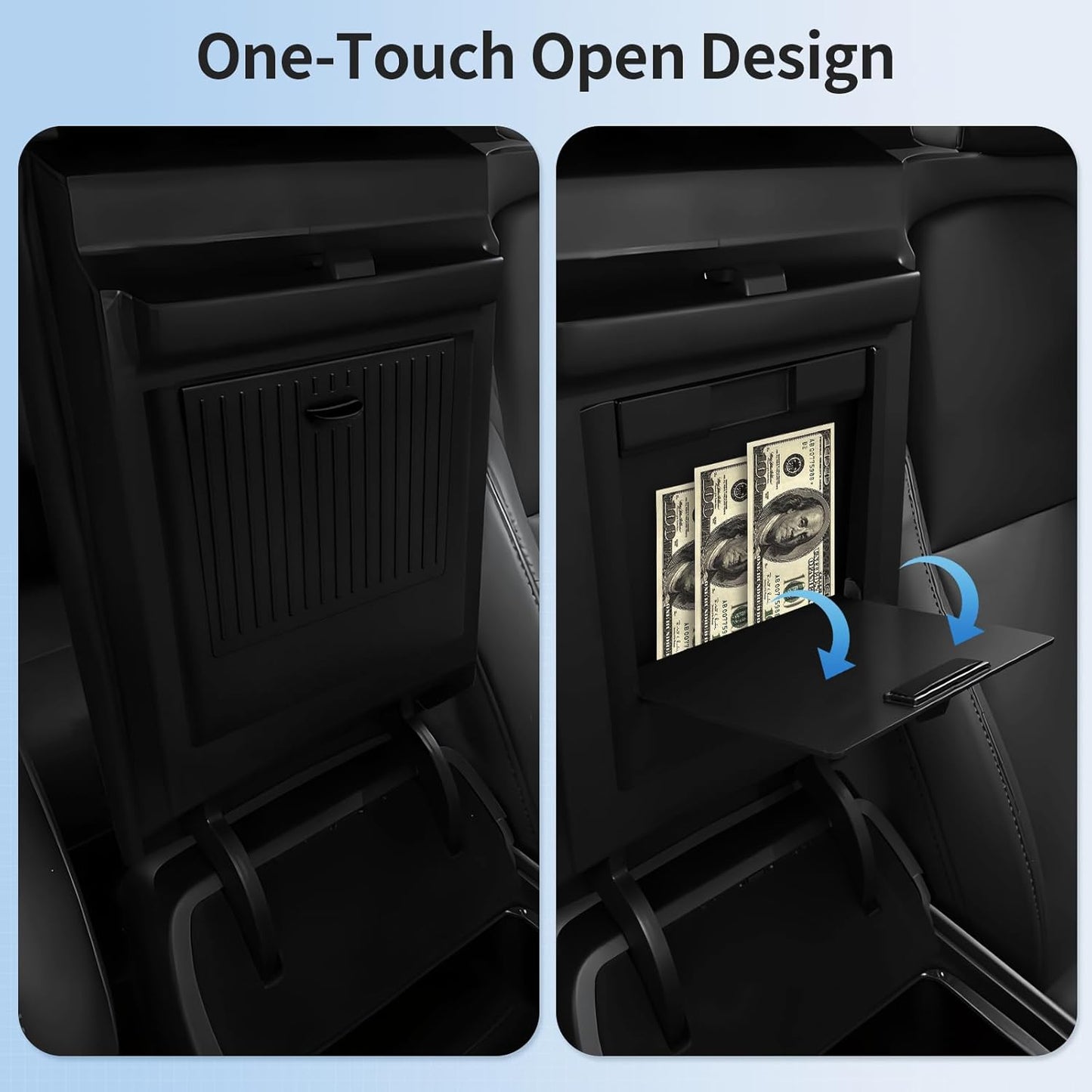 2025 Upgrade Center Console Organizer Tray for Tesla Model Y Accessories 2024-2020/For Tesla Model 3 Accessories 2023-2021 [Slide Smoothly/US Patent] Cup Holder Pink