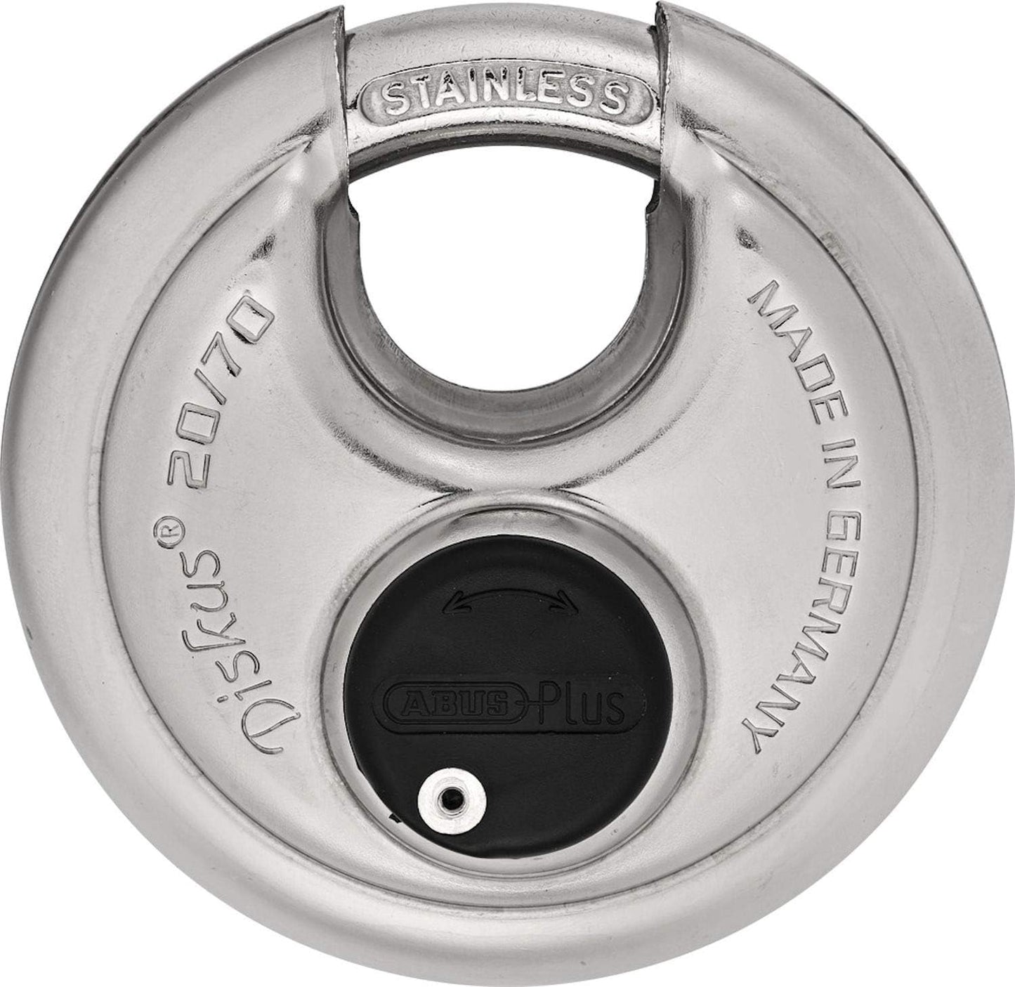 ABUS 20/70 Heavy Duty Diskus Storage Padlock with 2 Keys for Storage, Outdoor, Commercial, 2.75in (70mm) Wide, Keyed Alike 161262