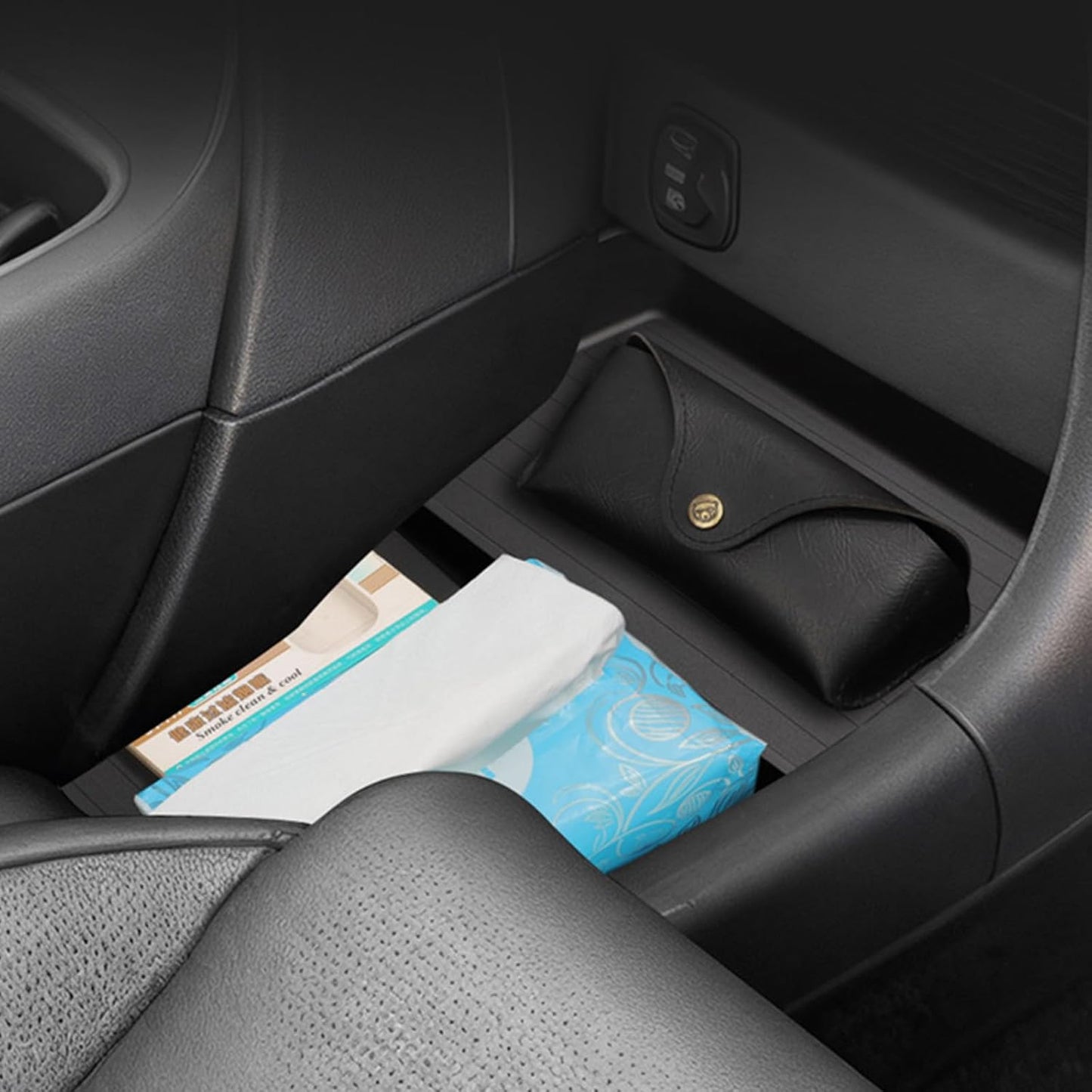 Low Center Console Organizer Compatible with 2026 Hyundai Palisade Calligraphy/Limited/XRT Pro/SEL Accessories Armrest Console Organizer Armrest 2026 Palisade Lower Storage Tray (Fit for 7-Seat)