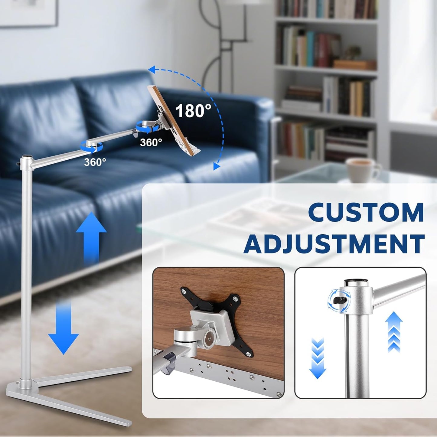 FAHKNS Book Stand for Reading，Multifunctional Book Stand for Reading with Wooden Platform & Elastic Book Clip，Suitable for Holding Books，Laptops，Tablets，Mobile Phones，Projectors