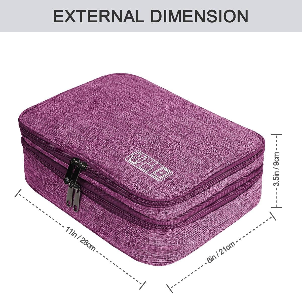 Electronics Organizer, Jelly Comb Electronic Accessories Cable Organizer Bag Waterproof Travel Cable Storage Bag for Charging Cable, Power Bank, iPad