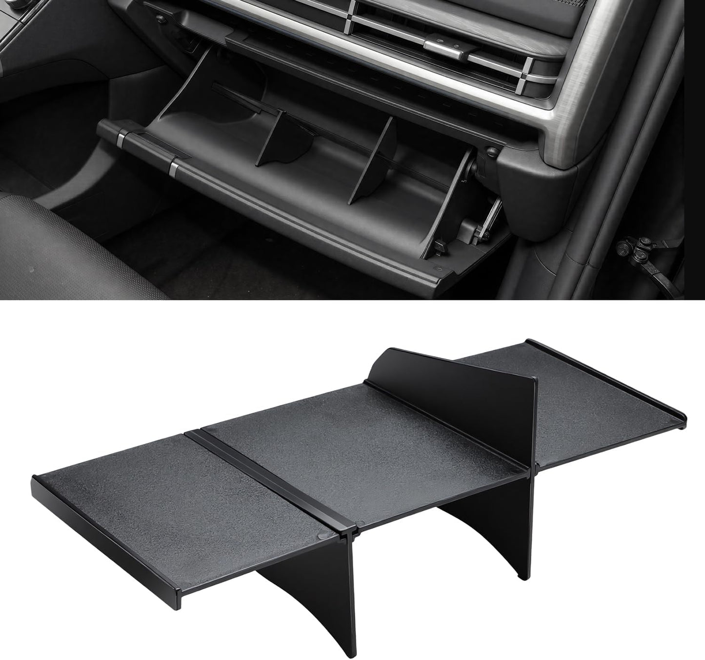 MARCHFA Center Console Glove Box Divider Organizer Compatible for 2024 2025 2026 Hyundai Santa Fe Accessories Console Divider Organizer