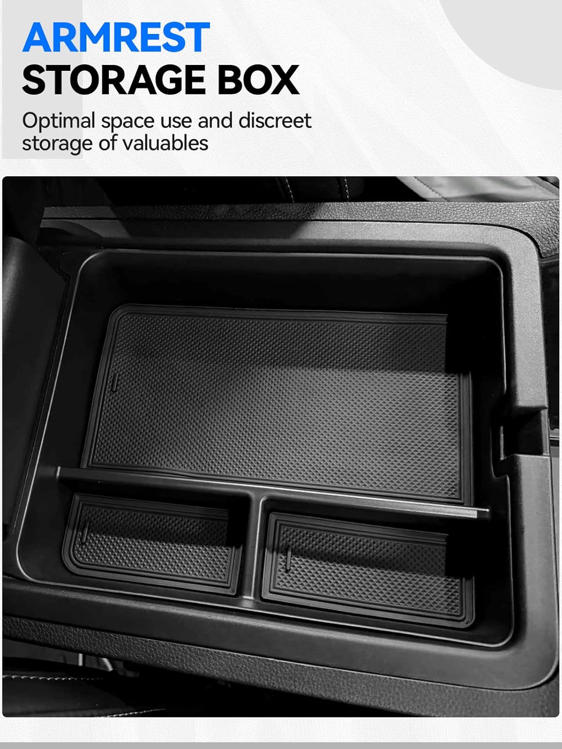 4PCS Center Console Organizer Tray for 2026-2023 Honda Pilot Ridgeline Passport Accessories, Armrest Storage Box and Divider, Hidden Storage Box and Cup Holder for Honda Pilot Ridgeline Passport