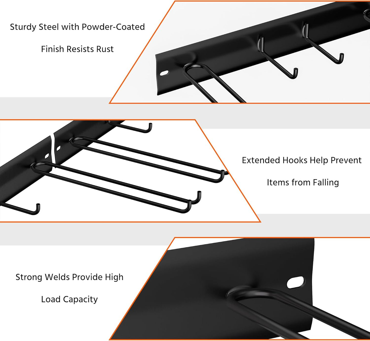 Ultrawall Wall Mount Ski Rack, Garage Ski Storage Rack, Ski Hangers For 8 Pairs of Skis
