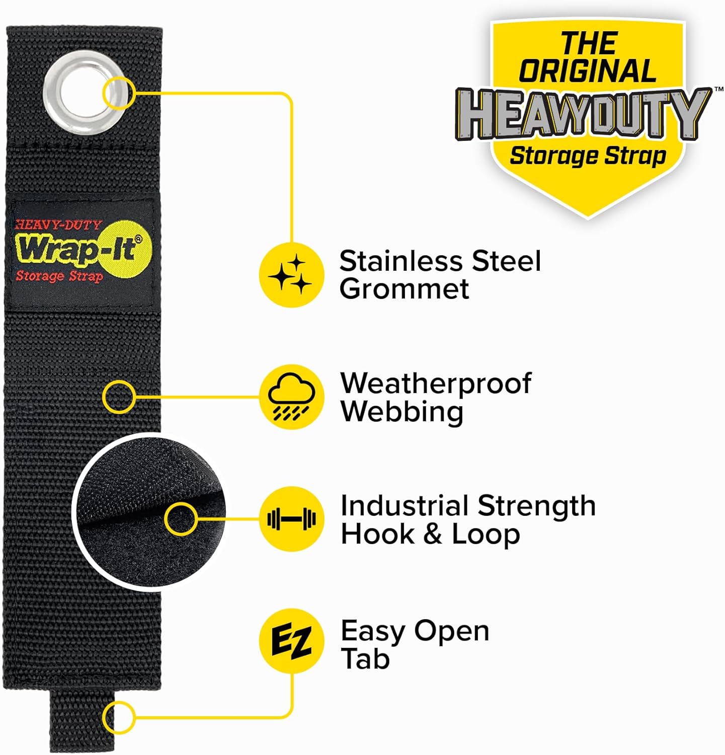 Heavy-Duty Wrap-It Storage Straps (Assorted 6 Pack) - Extension Cord Organizer, Cable Straps for RV Accessories, Mens Stocking Stuffers