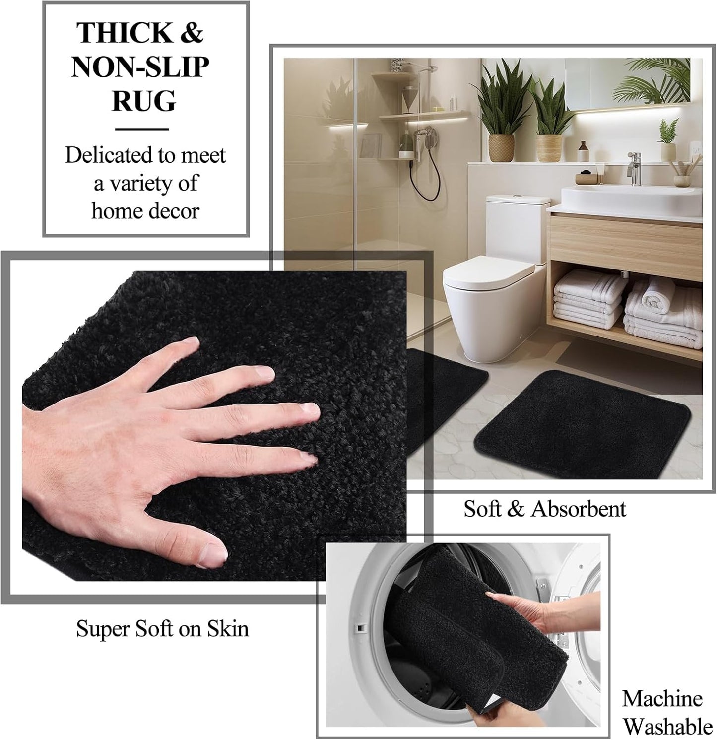 21 Pcs Bathroom Accessory Set with Waterproof Shower Curtain and Non Slip Mat,Resin Bath Set with Toothbrush Holder and Lotion Soap Dispenser,Bathroom Countertop Organizer Set for Home Apartment