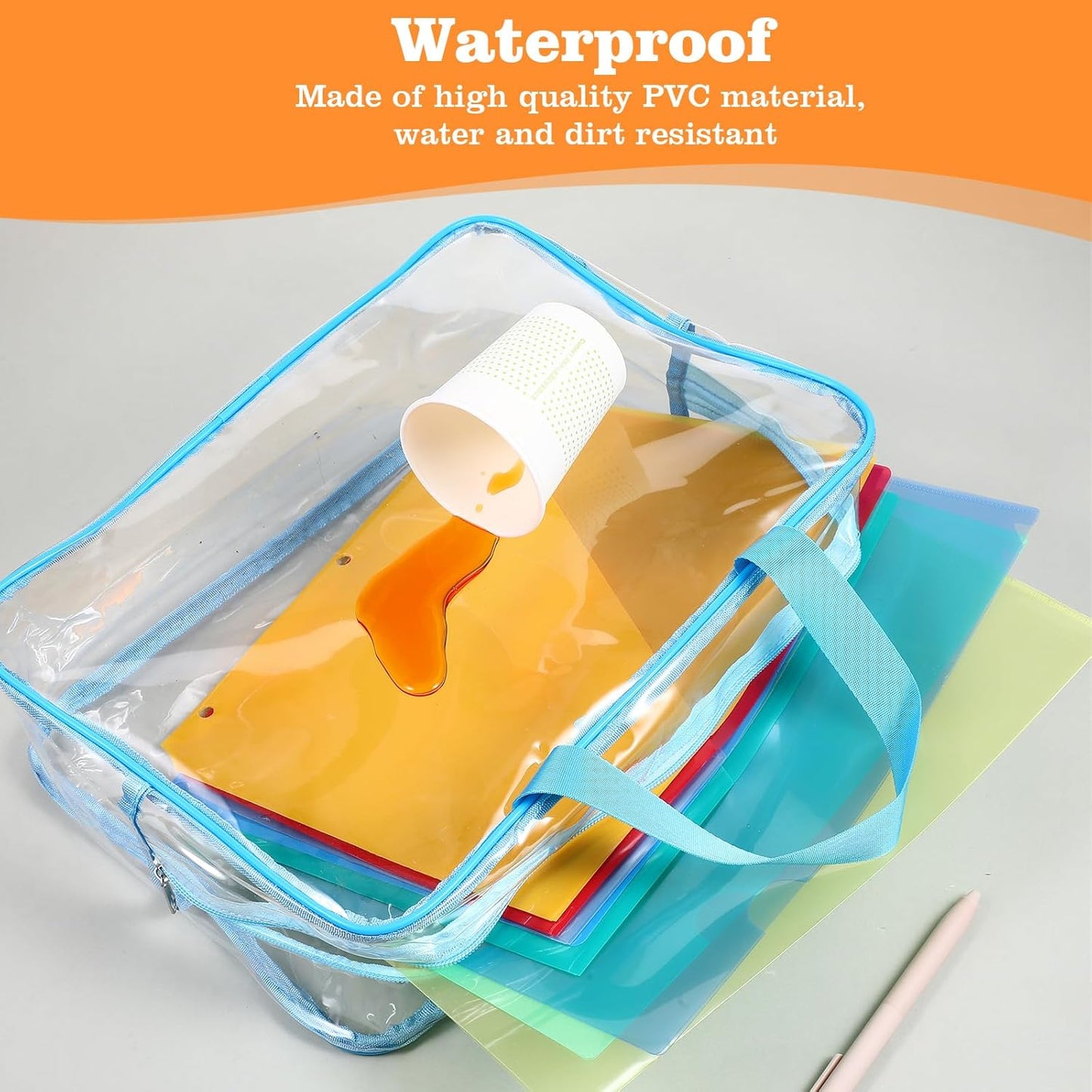 8 Packs Large Toy Storage Bags with Labels, Reusable Clear PVC Toy Organizers and Board Game Storage Bags for Toys Travel, Waterproof Organizer Bag with Zipper for Building Blocks, Puzzle