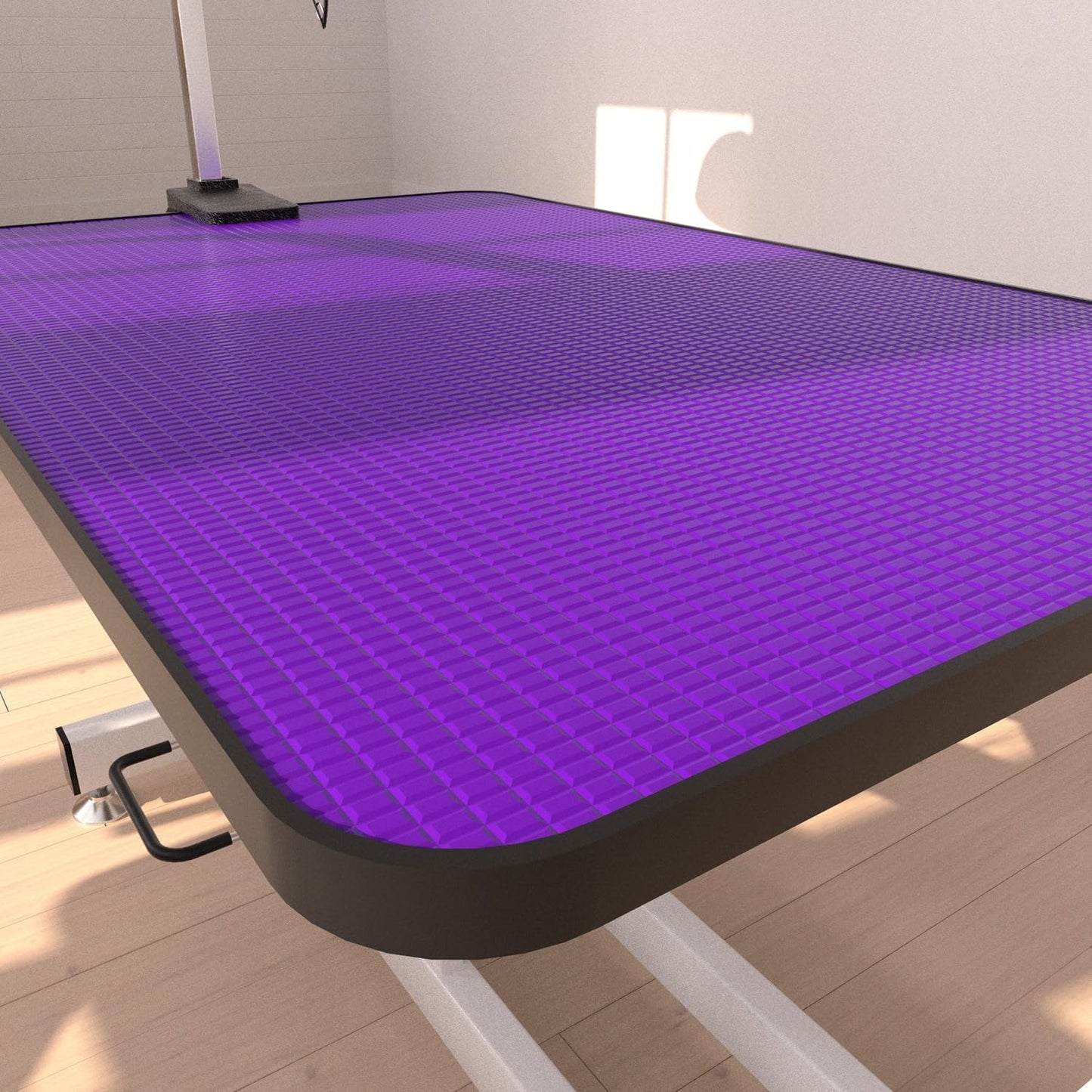 Hydraulic Dog Pet Grooming Table, 42 Inch Heavy Duty Z Lift Structure Professional Dog Grooming Table Suitable for Large Dogs at Home with Adjustable Overhead Arms, Clamps and 2 Grooming Noose, Purple