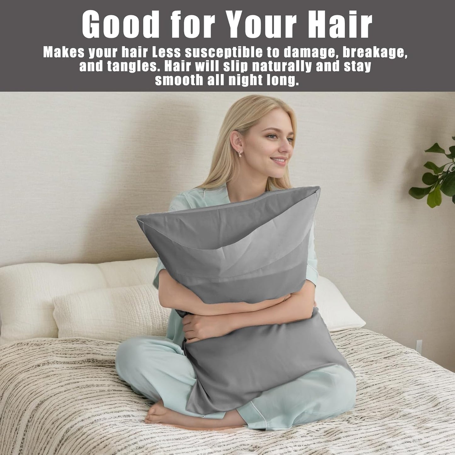 TELUS Pillow Cases King Size 2 Pack, Bamboo Rayon Cooling Pillowcases with Envelope Closure, Cool Breathable Pillow Case for Hot Sleepers & Night Sweats, 20x36 inches, Dark Grey