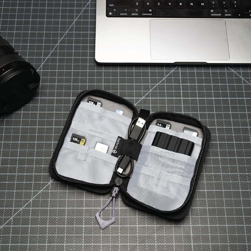 WANDRD Memory Card Case - Durable SD, Micro SD Card Holder for Creators | Camera Accessories & Electronics Organizer for Travel (Uyuni Purple)