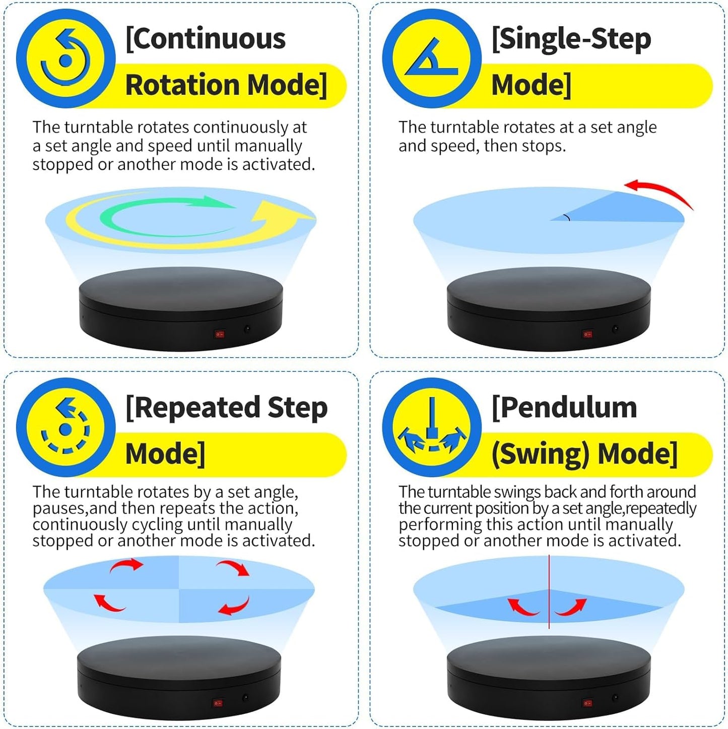 Remote Motorized Electric Turntable Rotating Display Stand Spinning Rotating Platform 360 Photography Turntable lazy susan base giratoria para for Photography,Display,3D Scan,Exhibition rotating table