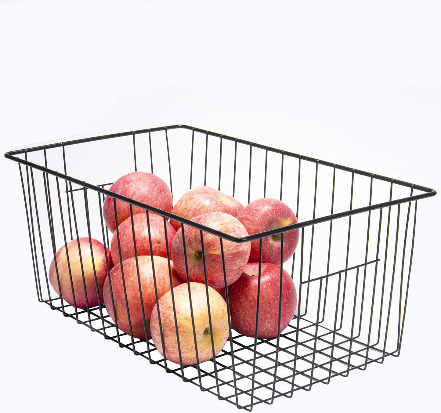16inch Upright Freezer Organizer Baskets for 13-14,16-21 cu.ft Standup Freezer, Settle freezer chaos and reduce food waste effectively, Durable, Fully Use Space, Improve Air Circulate, Black, Pack 6