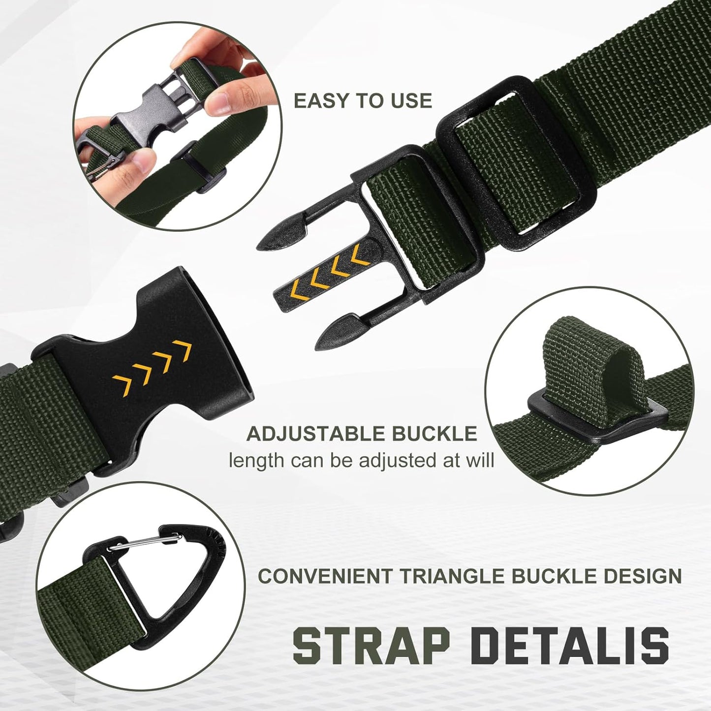 6 Pack 17 Inch Adjustable Extension Cord Holder Organizer with Triangle Clips for Garage Organization and Storage Heavy Duty Extension Cord Hanger for Men Workshop (Dark Green)