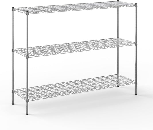21" Deep x 72" Wide x 54" Height Wire Shelving Kit | 3-Tier | NSF Commercial Storage Rack Unit