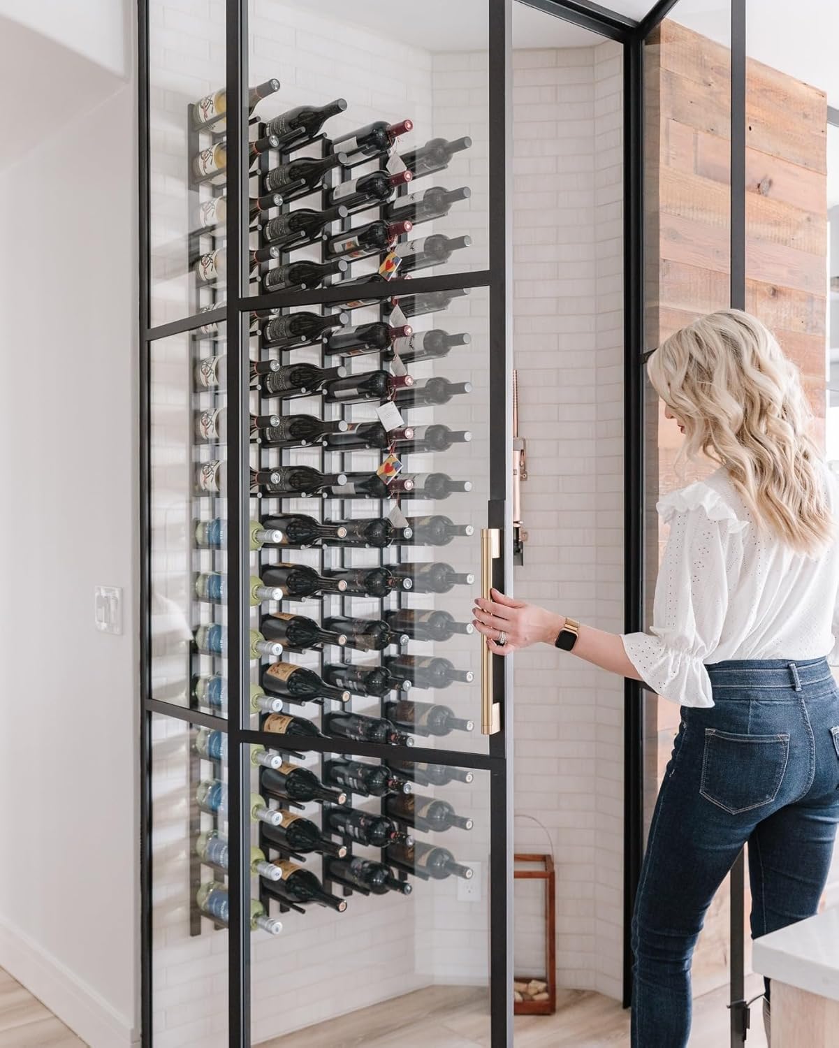 Ultra Wine Racks Cork-Out Wall Mounted Wine Rack (4 Foot, Matte Black, 12 Bottles) Modern & Minimalist Metal Wine Storage for Home Bar, Kitchen, Dining Room, Wine Cellar