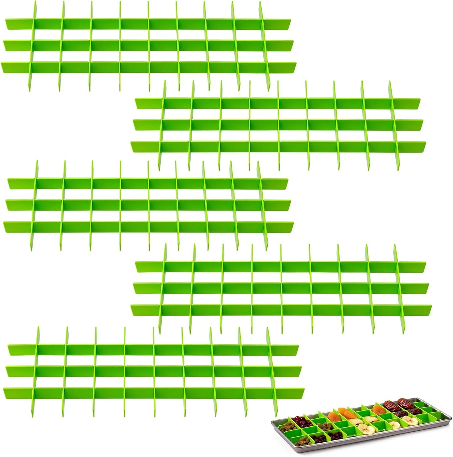 5 Sets Freeze dryer Tray Dividers For Harvest Right Freeze Dryer Medium Trays. Adjustable Locking Grid for The Cube Freeze Dryer,Freeze Dryer Accessories