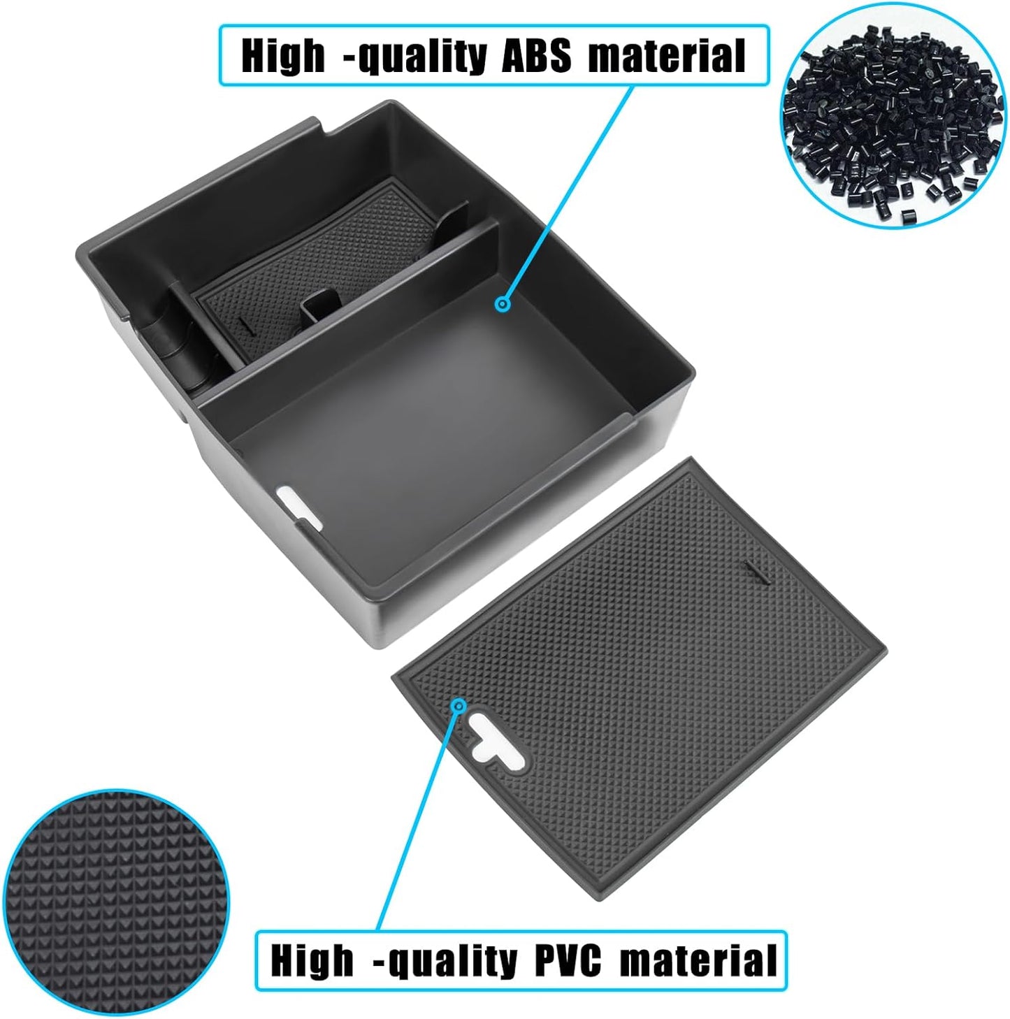 Center Console Organizer Compatible with 2024 2025 Toyota Tacoma Console Armrest Storage Box Interior Insert Storage Tray Secondary Accessories