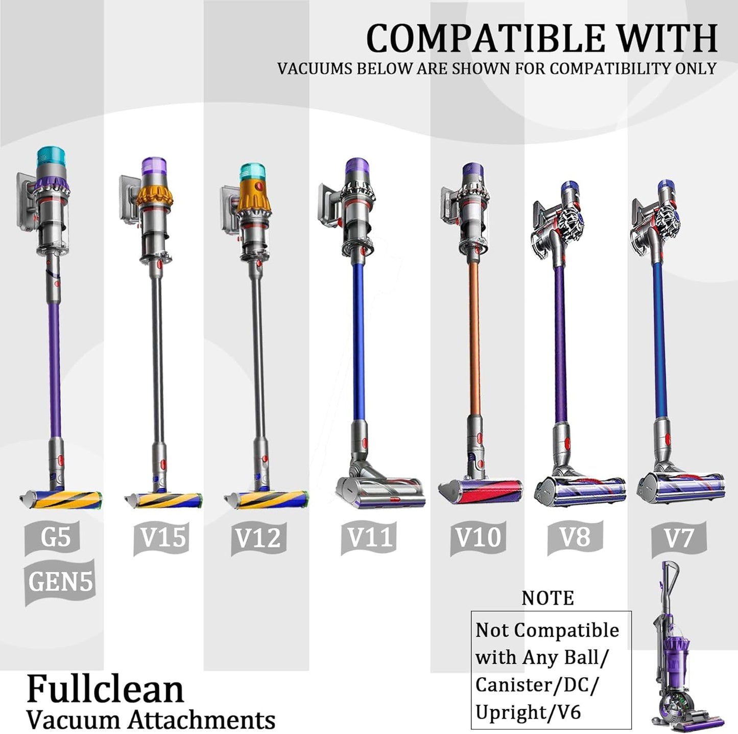 Stubborn Dirt Tool Attachments Compatible with Dyson Gen 5 Gen5 V15 V12 V11 V10 V8 V7 Vacuum Cleaner Hard Bristle Accessories Tool Replacement Parts