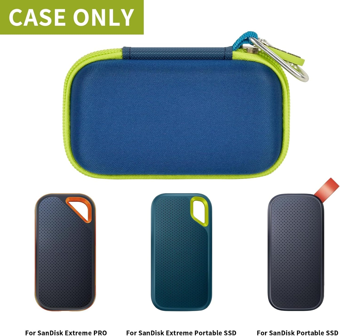 Hard Case Compatible with SanDisk Extreme PRO 500GB 1TB 2TB 4TB Portable External SSD. Carrying Travel Holder for Crucial X8 Solid State Drive (Box Only)-Navy Blue