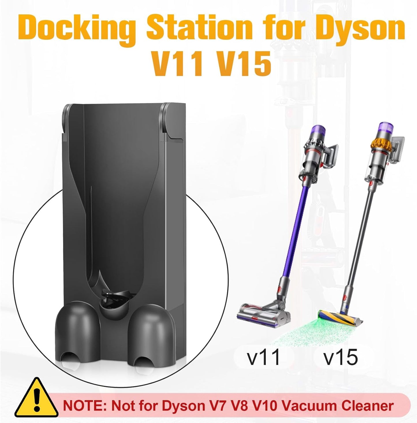 V11 Wall Mount Charger Holder for Dyson V11 V15 Vacuum Docking Station Bracket Attachment Charging Dock Accessories Replacement Part No. 970011-01/970011-02