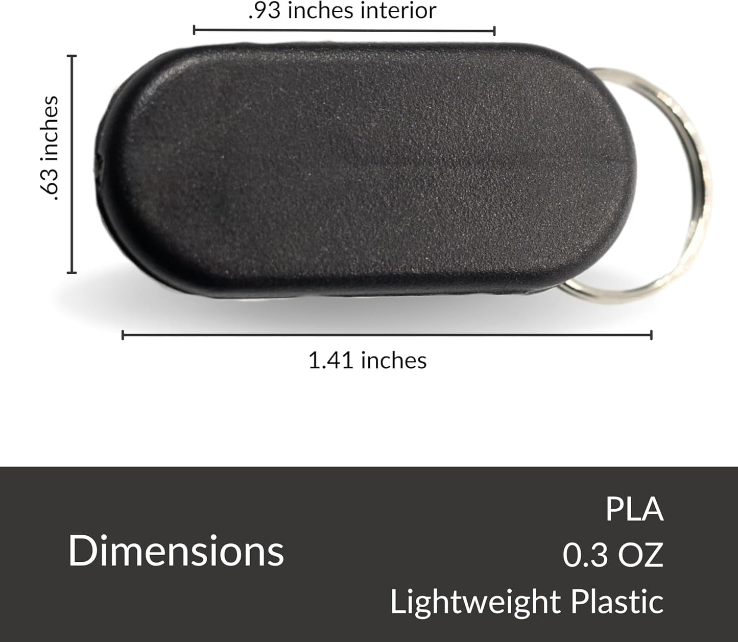 Magnetic Keychain Pill Holder - Compact, Durable, Lightweight with Sleek Minimalist Design - Secure, Discrete, Portable Pill Holder Keychain for Everyday Use (Midnight)