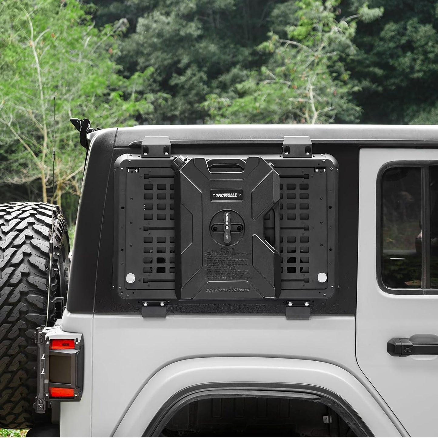 Rear Side Window Storage Panel - Tactical Modular Storage for Tools MOLLE Accessories, Rear Window MOLLE Panel Fits Jeep Wrangler JL 2018-2024