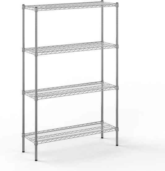 14" Deep x 42" Wide x 64" Height Wire Shelving Kit | 4-Tier | NSF Commercial Storage Rack Unit