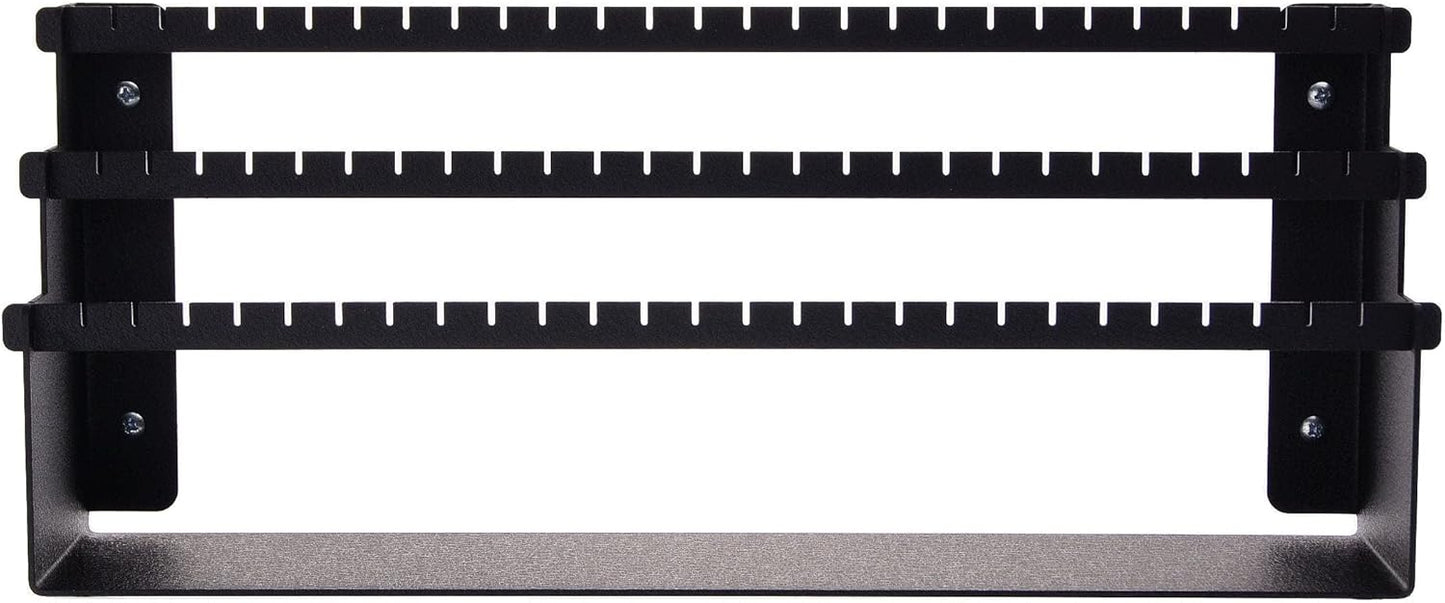 Angelynn's Freestanding or Wall Mounted Earring Holder Organizer Display for Small and Medium Post Stud Dangle Pierced Earrings, Hanging Closet Jewelry Storage Rack, Daelyn Black 6" x14 1/2"