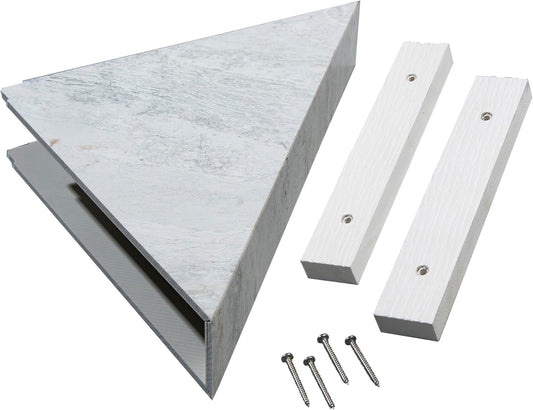 Palisade Vinyl Waterproof Corner Shower Shelf in Polar Frost