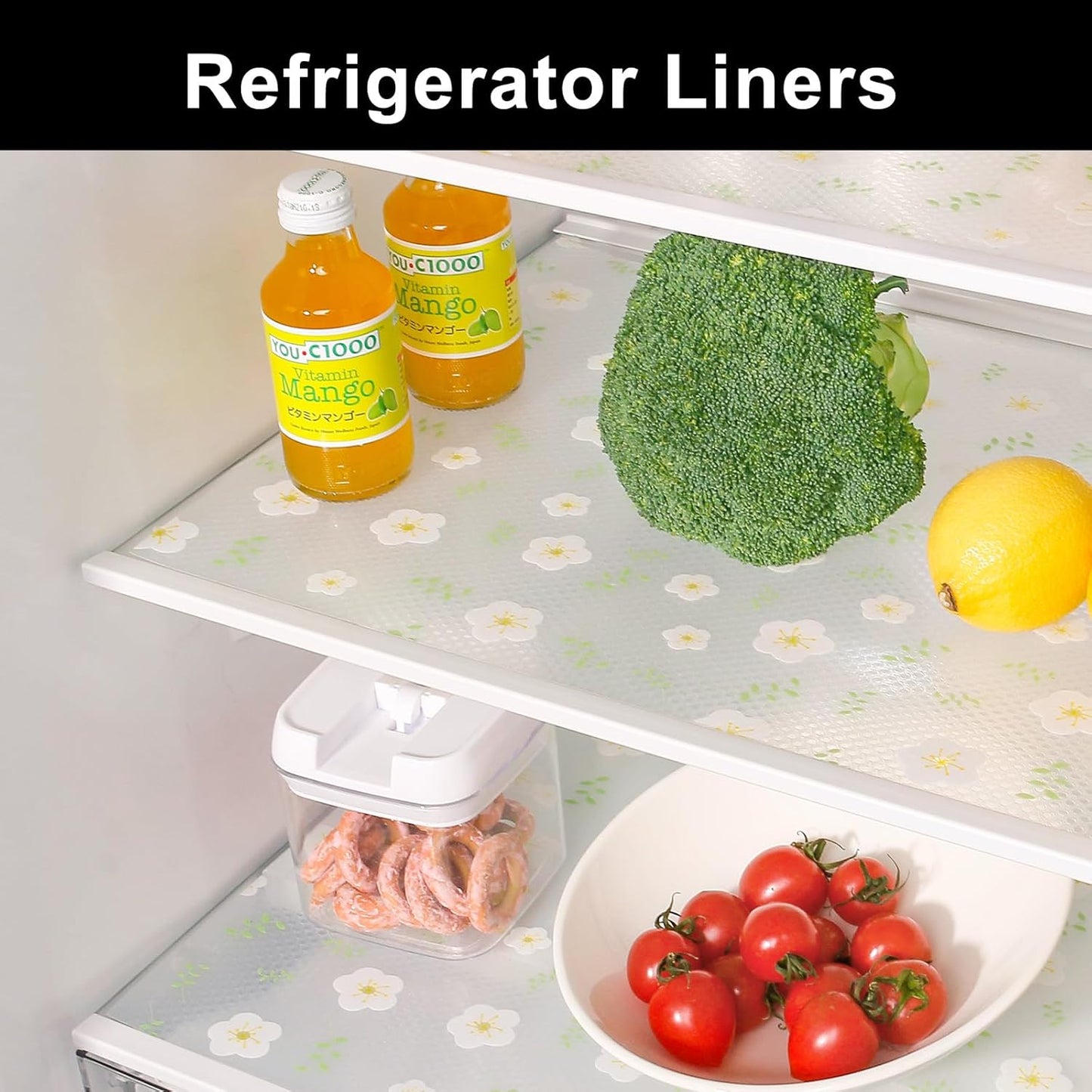 Cooyes Shelf Liner – Premium Non-Adhesive Cabinet & Drawer Liner for Kitchen – Waterproof Shelf Paper with Modern Pattern – Durable EVA Cabinet Mat – Easy to Cut （23.6" W x 118" L）