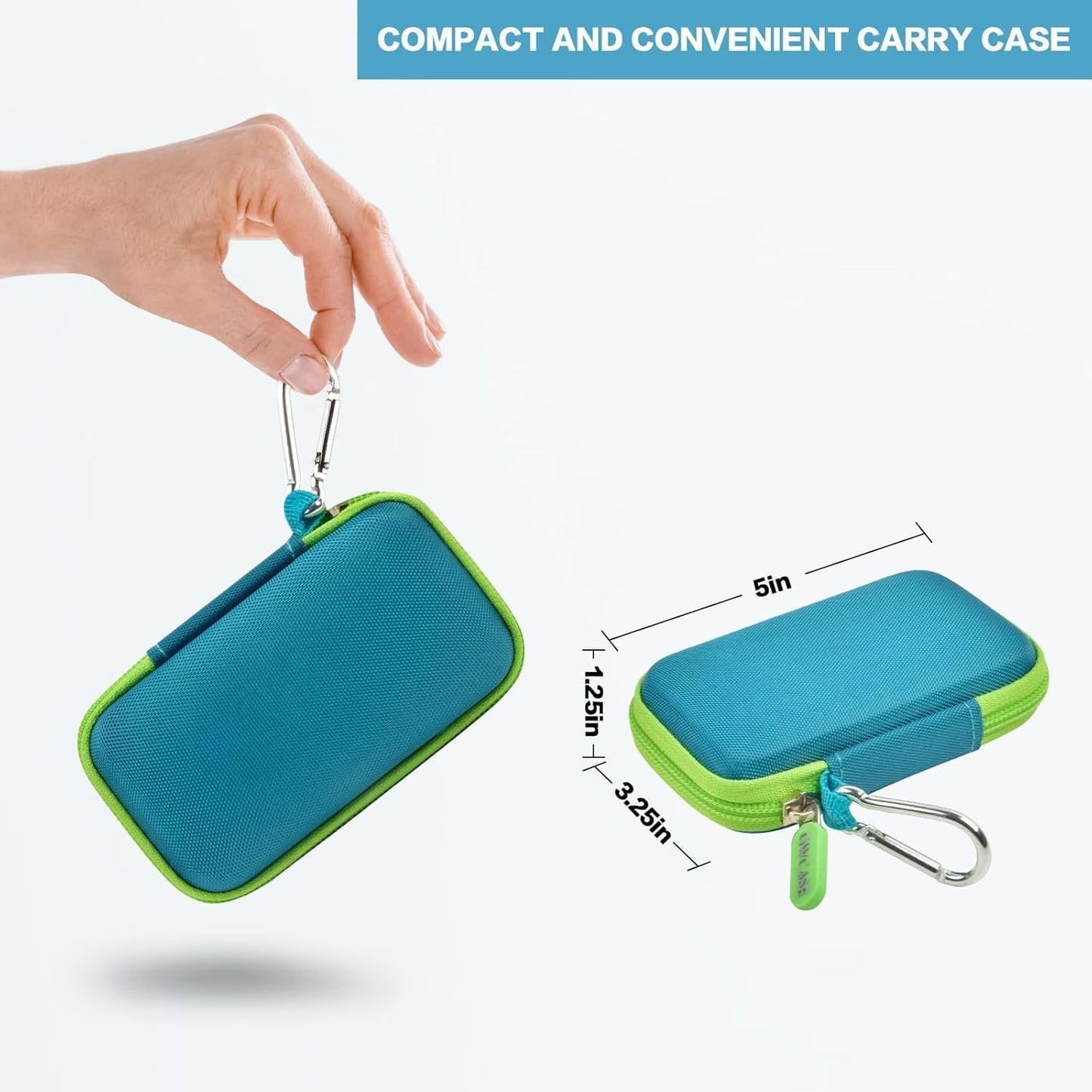 Hard Case Compatible with SanDisk 1TB 2TB 4TB 500GB 8TB Extreme Portable SSD - Up to 1050MB/s - USB-C, USB 3.2 Gen 2 External Solid State Hard Drive Storage Holder for Cables-Green (Box Only)