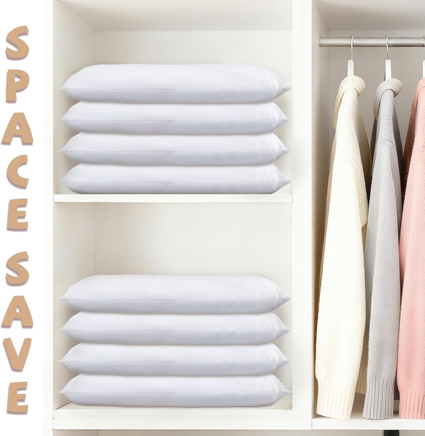 2 Pack Cashmere Sweater Storage Bags, Large Breathable Washable Pure Cotton Zipper Pouch Organizers Covers Bags for Cashmere Wool Sweaters Clothing Saree Storage Protection, 17 x 14 inch