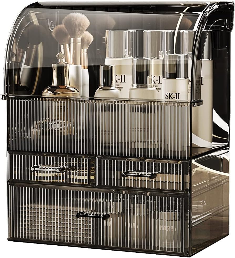 MOOCHI Professional Large Cosmetic Makeup Organizer Bathroom Storage Display Case with Drawers